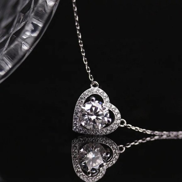 Certified 1ct. t.w. Diamond Heart Frame Pendant Necklace - Picture 1 of 16